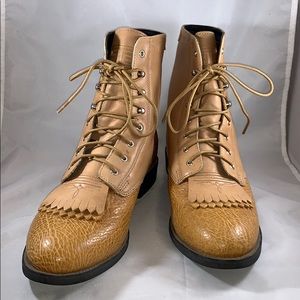 ARIAT 11081 TAN KILTIE LEATHER LACER RIDING BOOTS